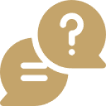 Speech bubbles icon with question mark and text